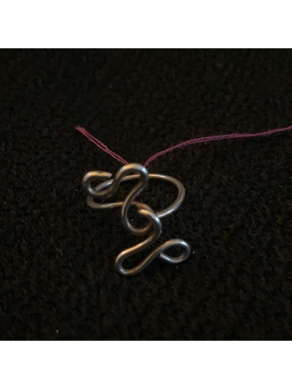 Hand-turned sterling silver ring